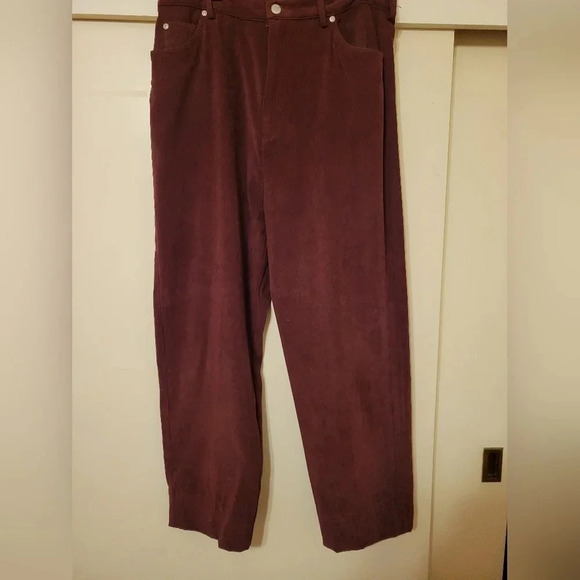 Vintage Solutions Casual Wear Stretch Women's Pants Slacks Rust Burgundy size 14 - Picture 6 of 12